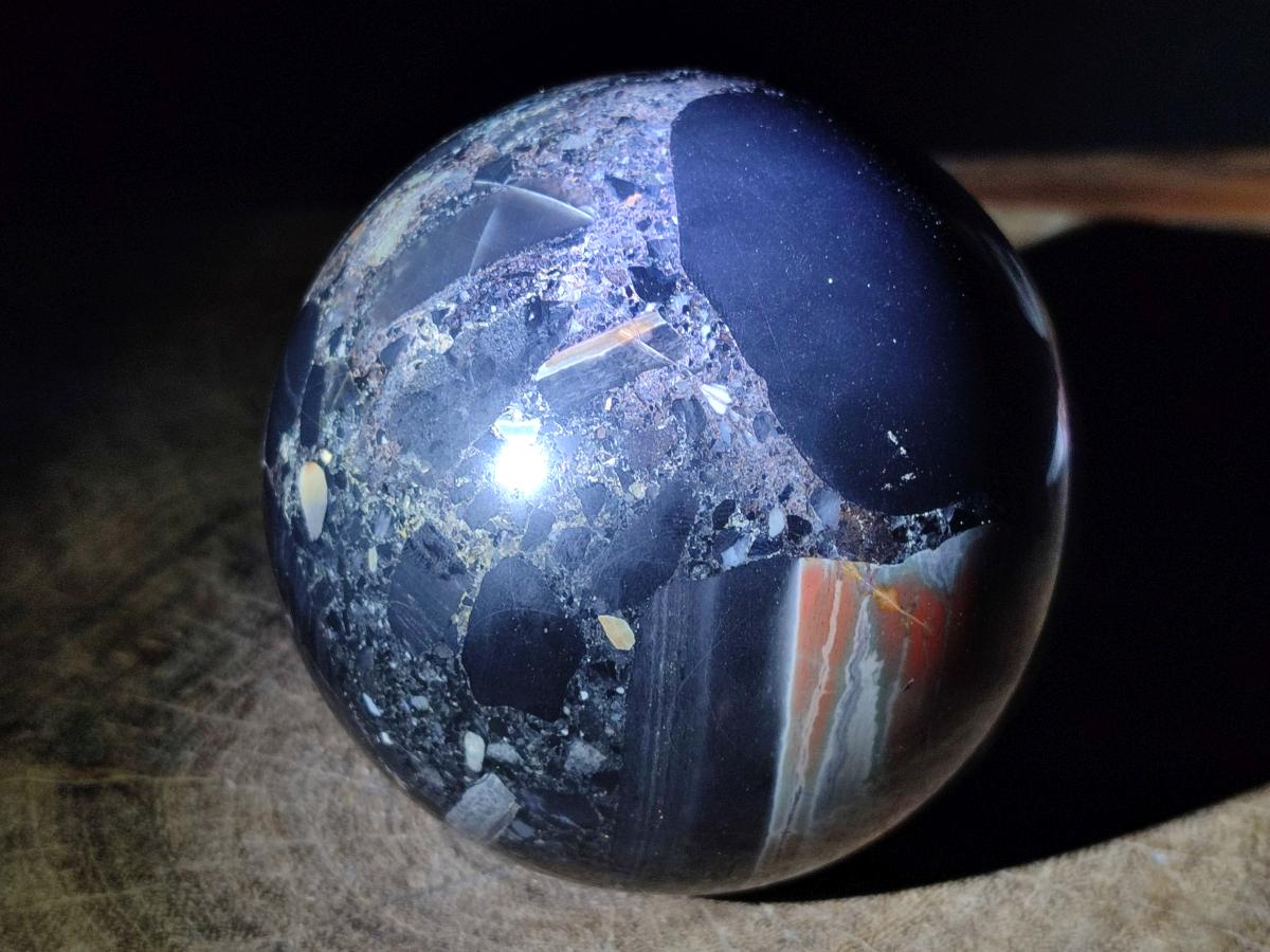 Polished Mix of Multi Mineral Spheres x 3 From Swaziland