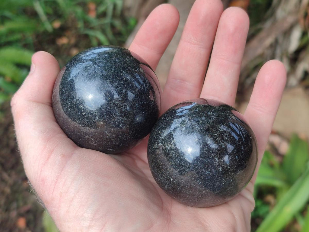 Polished Mix of Multi Mineral Spheres x 3 From Swaziland