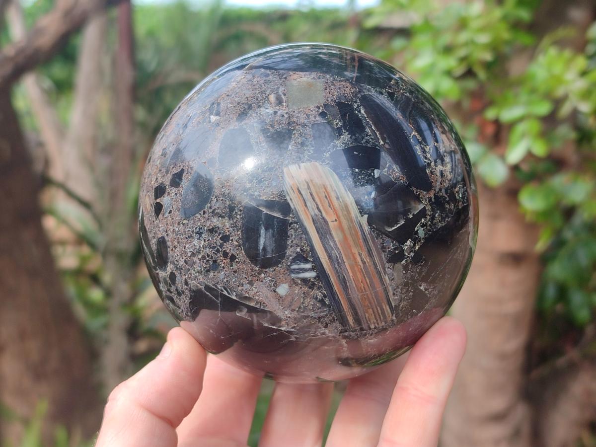 Polished Mix of Multi Mineral Spheres x 3 From Swaziland