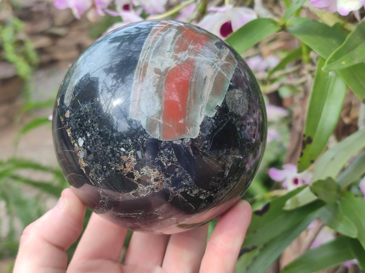 Polished Mix of Multi Mineral Spheres x 3 From Swaziland