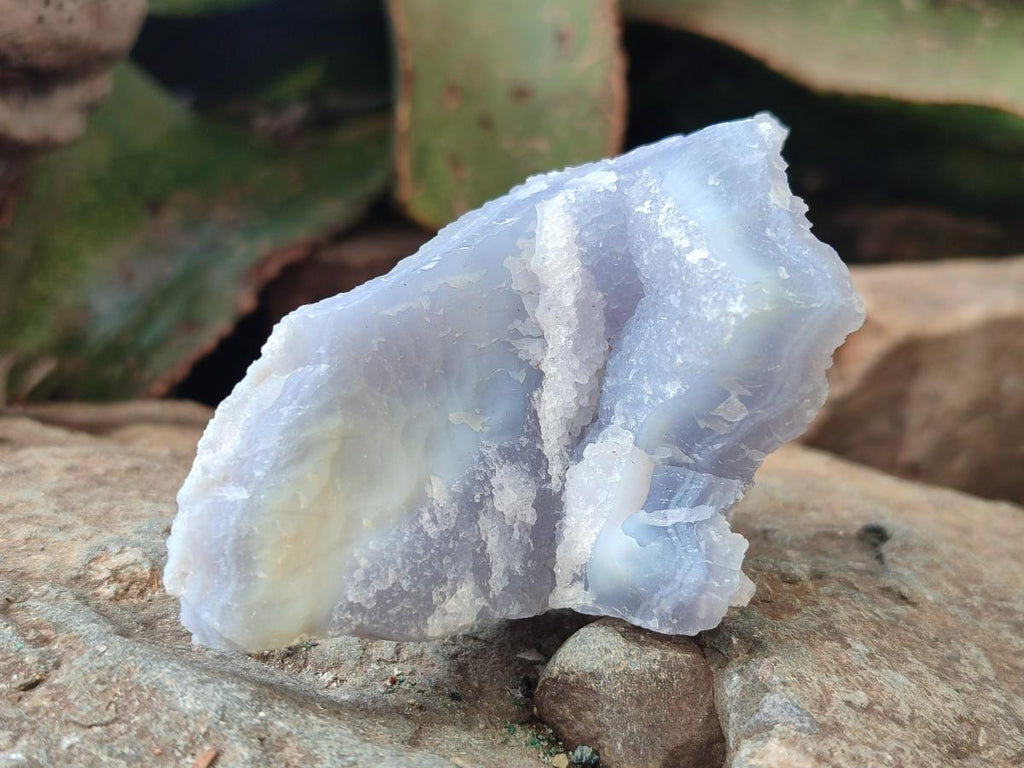 Natural Etched Blue Chalcedony Specimens x 12 From Nsanje, Malawi