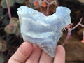 Natural Etched Blue Chalcedony Specimens x 12 From Nsanje, Malawi