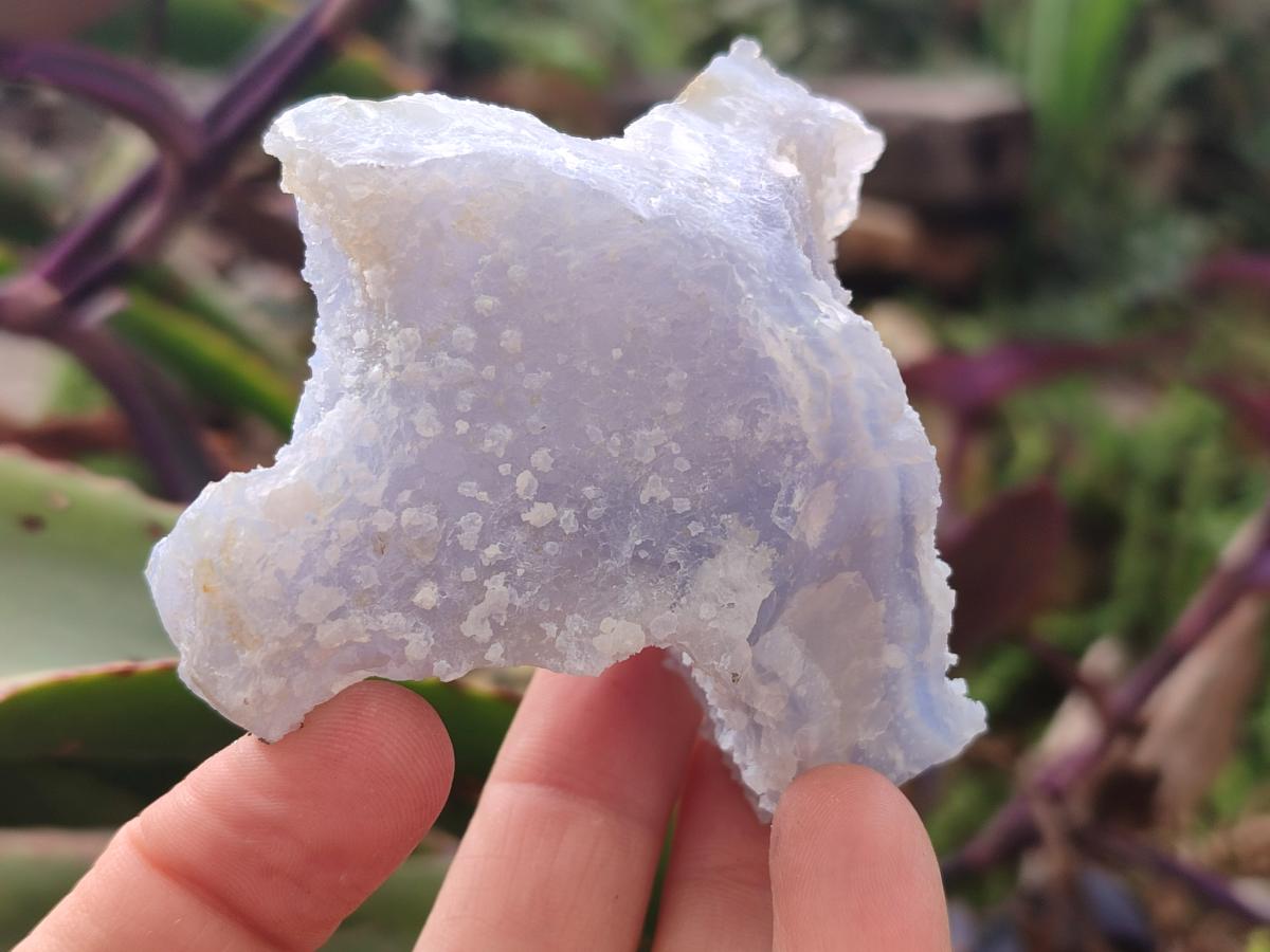 Natural Etched Blue Chalcedony Specimens x 12 From Nsanje, Malawi