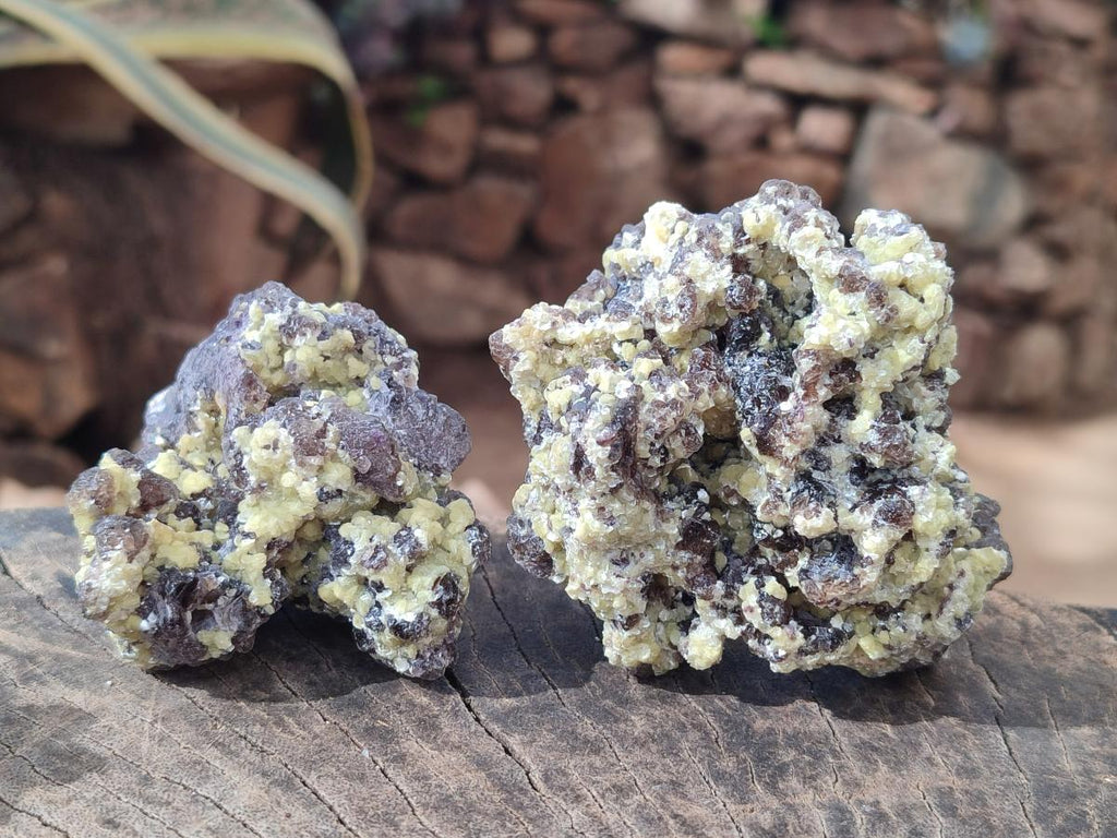 Natural Smokey Fluorite Specimens with Yellow Muscovite Mica x 6 From Erongo, Namibia