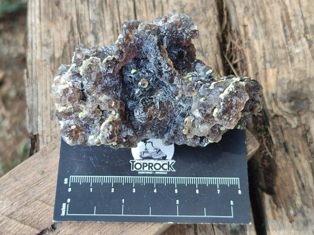 Natural Smokey Fluorite Specimens with Yellow Muscovite Mica x 6 From Erongo, Namibia