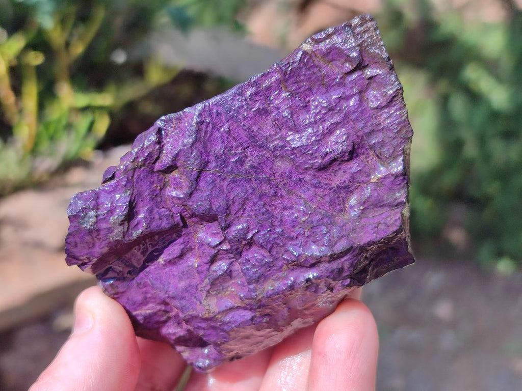 Natural Metallic Cobbed Purpurite Specimens x 12 From Erongo, Namibia