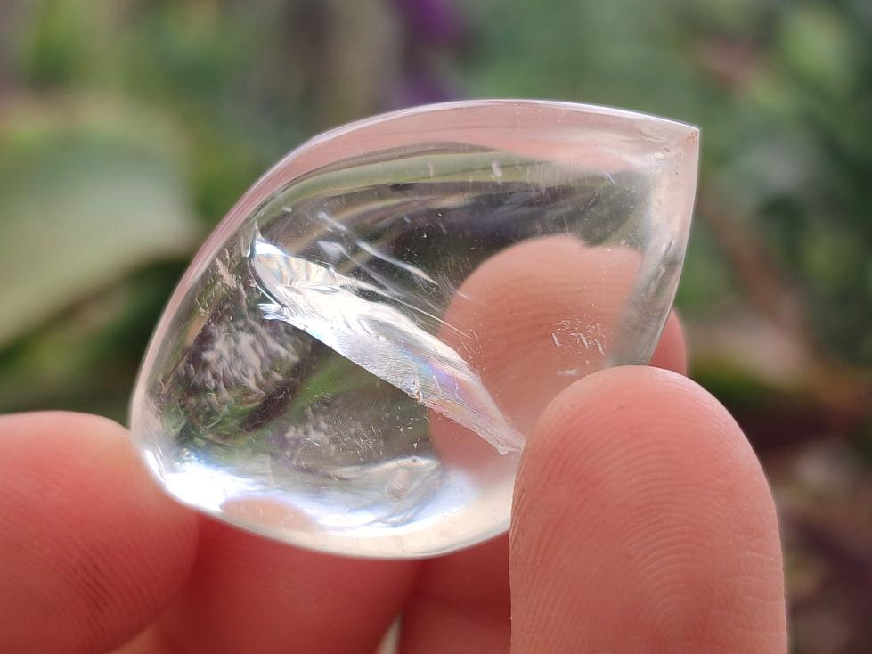 Polished Rock Crystal Quartz "Angel Tears" Free Forms x 35 From Madagascar