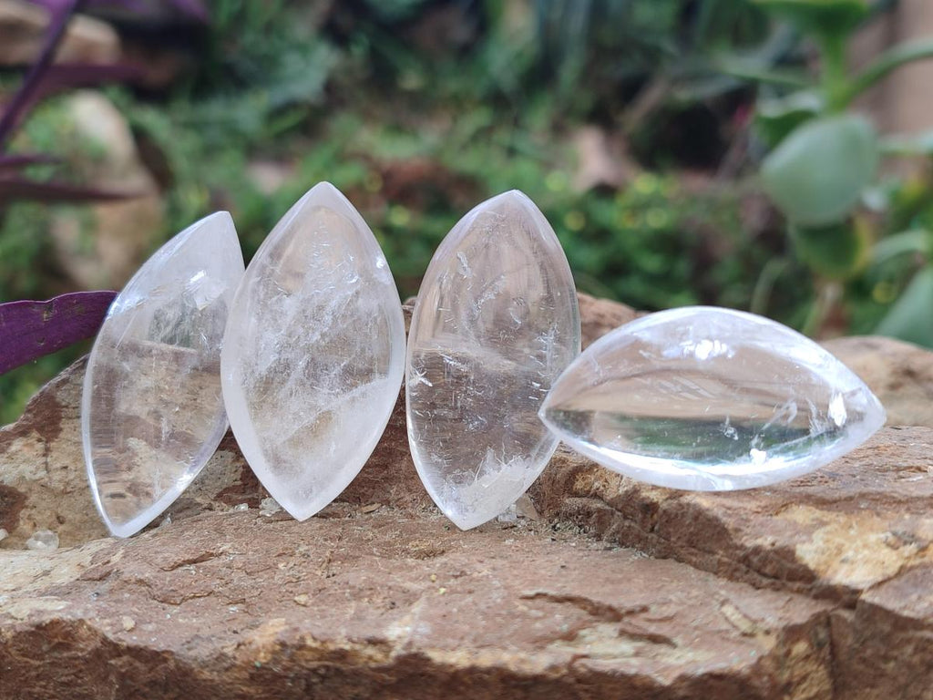 Polished Rock Crystal Quartz "Angel Tears" Free Forms x 35 From Madagascar