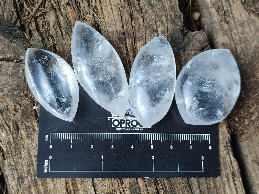 Polished Rock Crystal Quartz "Angel Tears" Free Forms x 35 From Madagascar
