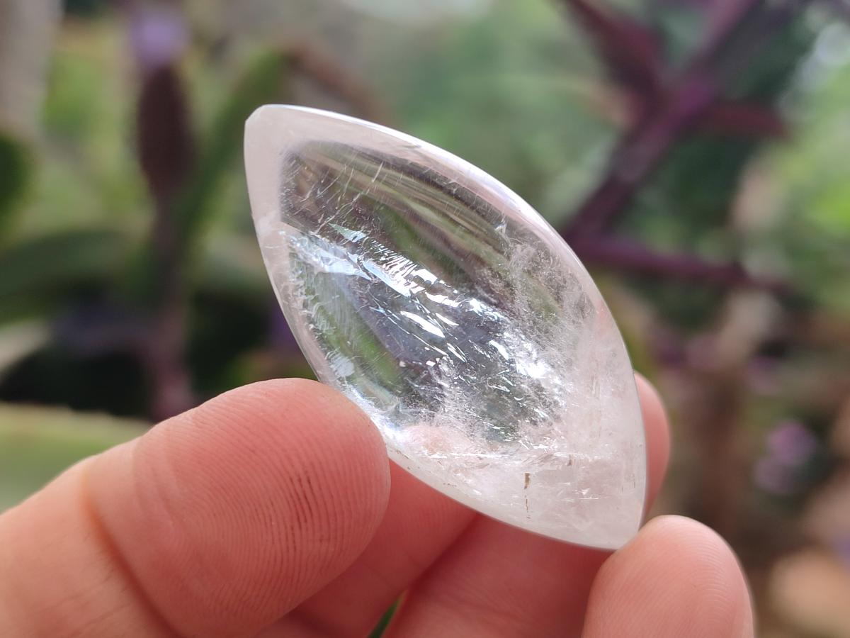 Polished Rock Crystal Quartz "Angel Tears" Free Forms x 35 From Madagascar