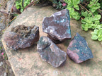 Natural Hemimorphite Specimens with Malachite on Dolomite Matrix x 4 From Lupoto Mine, Congo