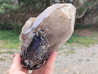 Natural Smokey Quartz Crystals with Black Tourmaline and Hyalite Opal x 3 From Erongo, Namibia