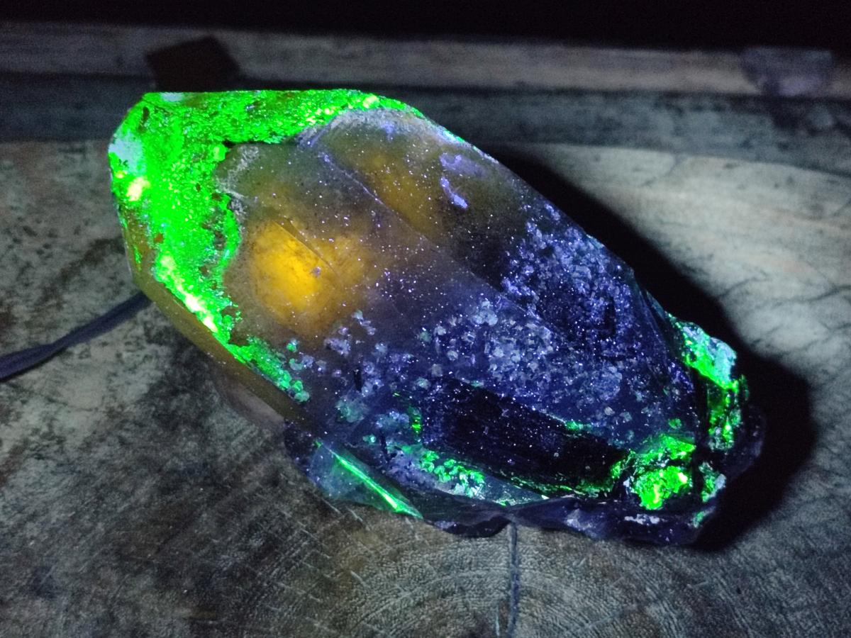 Natural Smokey Quartz Crystals with Black Tourmaline and Hyalite Opal x 3 From Erongo, Namibia