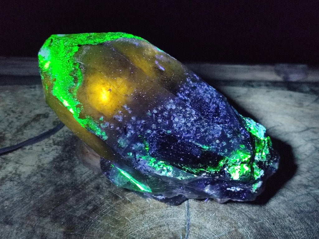 Natural Smokey Quartz Crystals with Black Tourmaline and Hyalite Opal x 3 From Erongo, Namibia