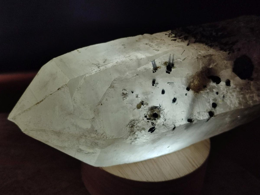 Natural Smokey Quartz Crystals with Black Tourmaline and Hyalite Opal x 3 From Erongo, Namibia