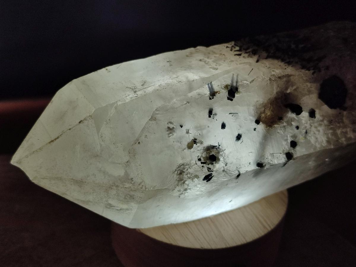 Natural Smokey Quartz Crystals with Black Tourmaline and Hyalite Opal x 3 From Erongo, Namibia