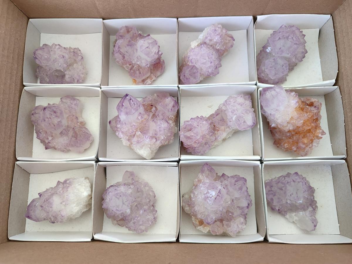 Natural Spirit Amethyst Clusters x 12 From Boekenhouthoek, South Africa