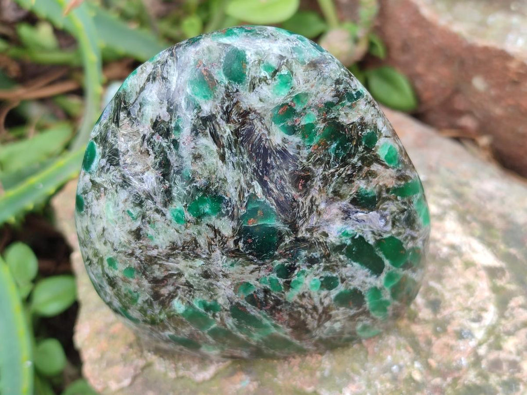 Polished Emerald Mica 'Mutokolite' Standing Display Pieces x 3 From Mutoko, Zimbabwe