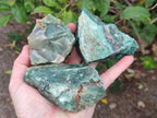 Natural Swazi Jade Cobbed Specimens x 15 From Swaziland