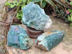 Natural Swazi Jade Cobbed Specimens x 15 From Swaziland