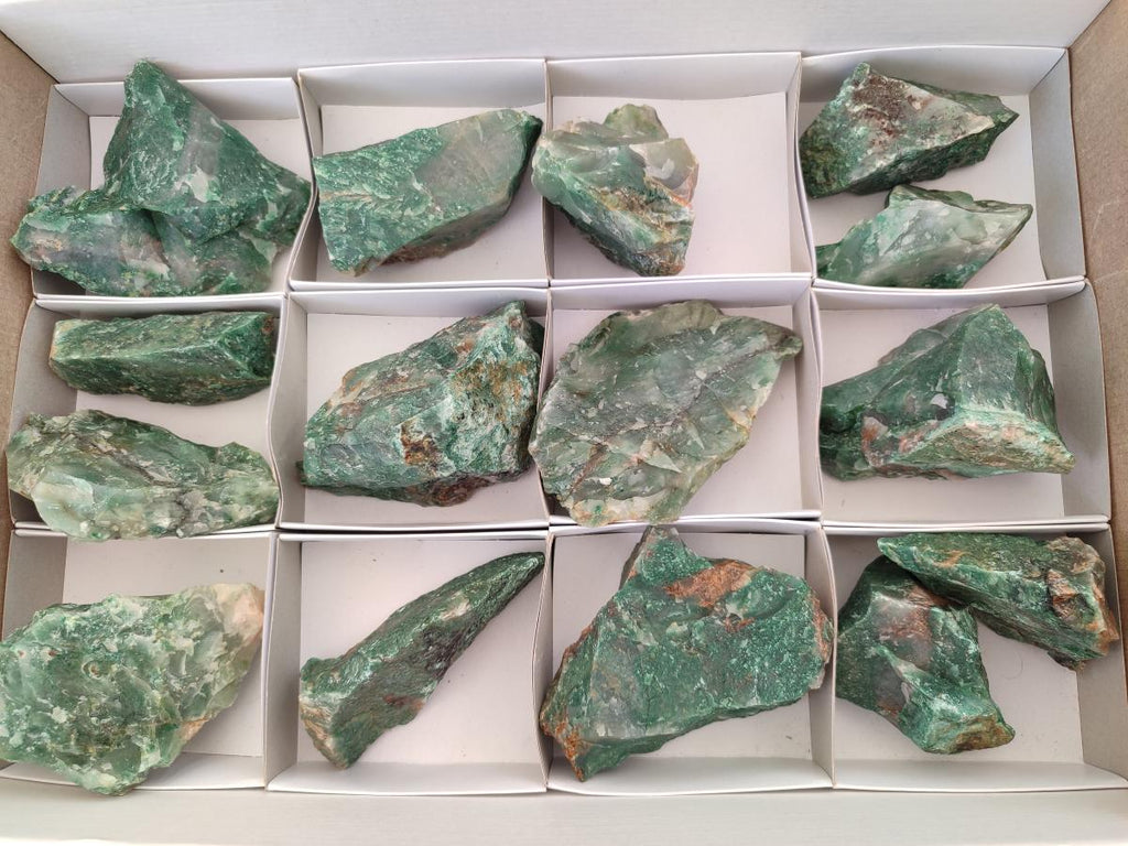 Natural Swazi Jade Cobbed Specimens x 15 From Swaziland