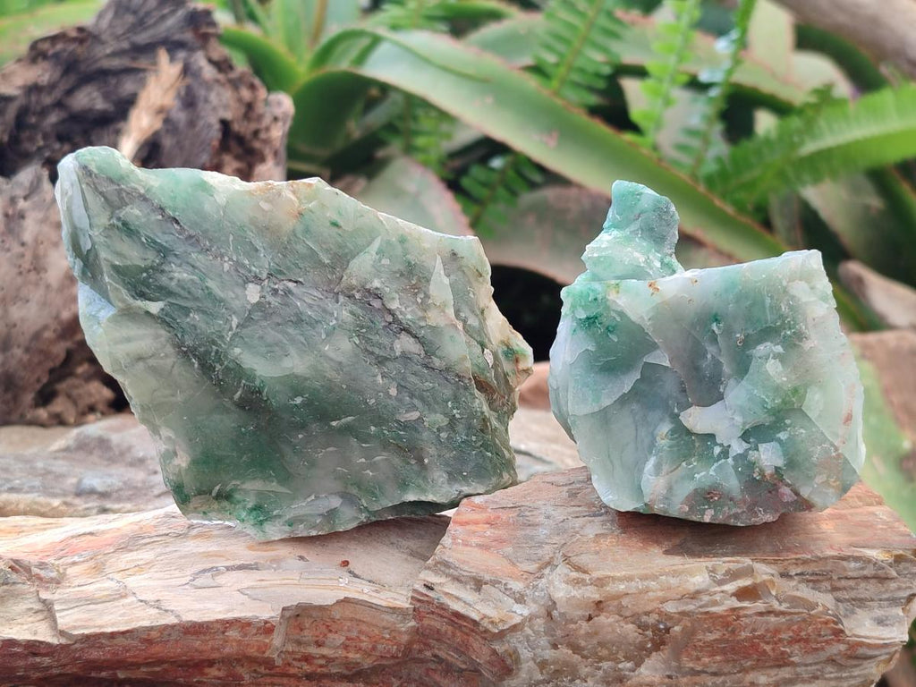 Natural Swazi Jade Cobbed Specimens x 15 From Swaziland