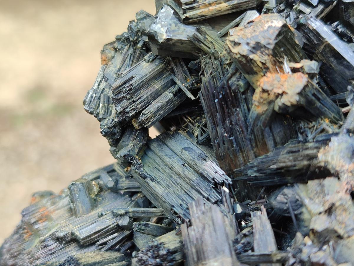 Natural Large Schorl Black Tourmaline Floater Cluster with Fibrous Foitite x 1 From Erongo, Namibia