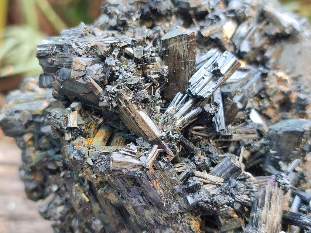 Natural Large Schorl Black Tourmaline Floater Cluster with Fibrous Foitite x 1 From Erongo, Namibia