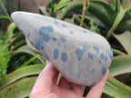 Polished Blue Spotted Spinel in Quartz Standing Display Pieces x 2 From Madagascar