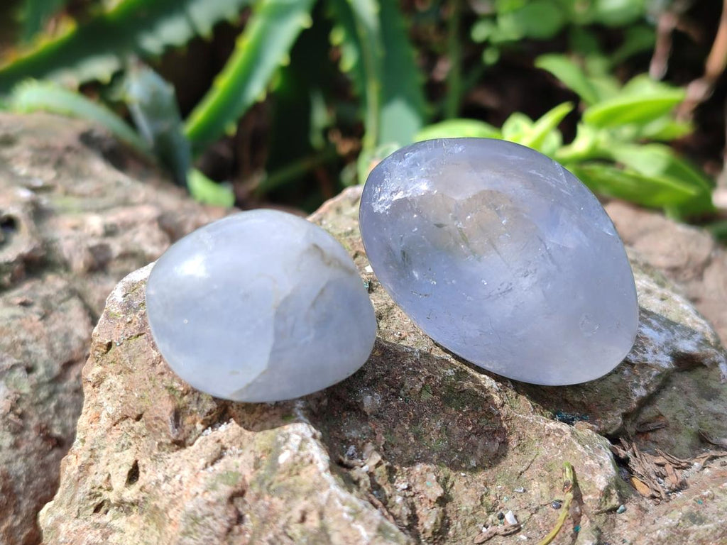 Polished Blue Celestite Free Forms x 35 From Sakoany, Madagascar