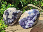 Polished One Side Lithium Silver Leaf Lepidolite x 4 From Zimbabwe