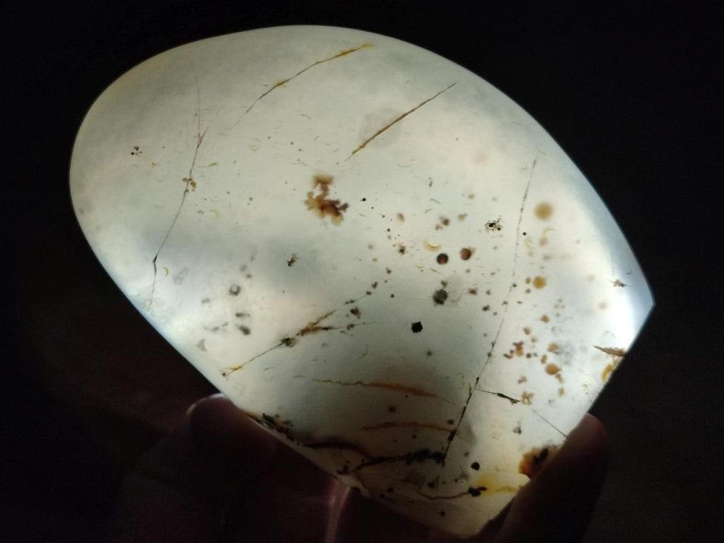 Polished and Natural Dendritic Agate Standing Display Pieces x 4 From Moralambo, Madagascar