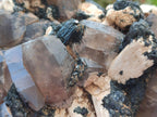 Natural Smokey Quartz Clusters with Associated Minerals x 2 From Erongo, Namibia