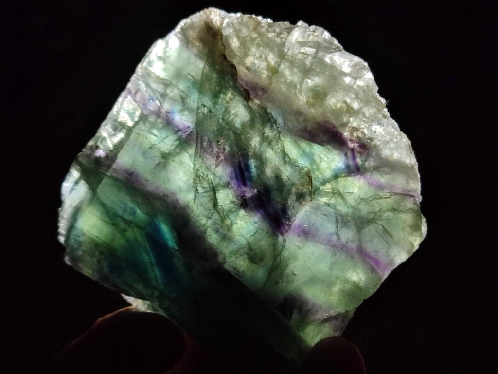 Polished One Side Watermelon Fluorite Slices x 6 From Uis, Namibia