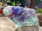 Polished One Side Watermelon Fluorite Slices x 6 From Uis, Namibia