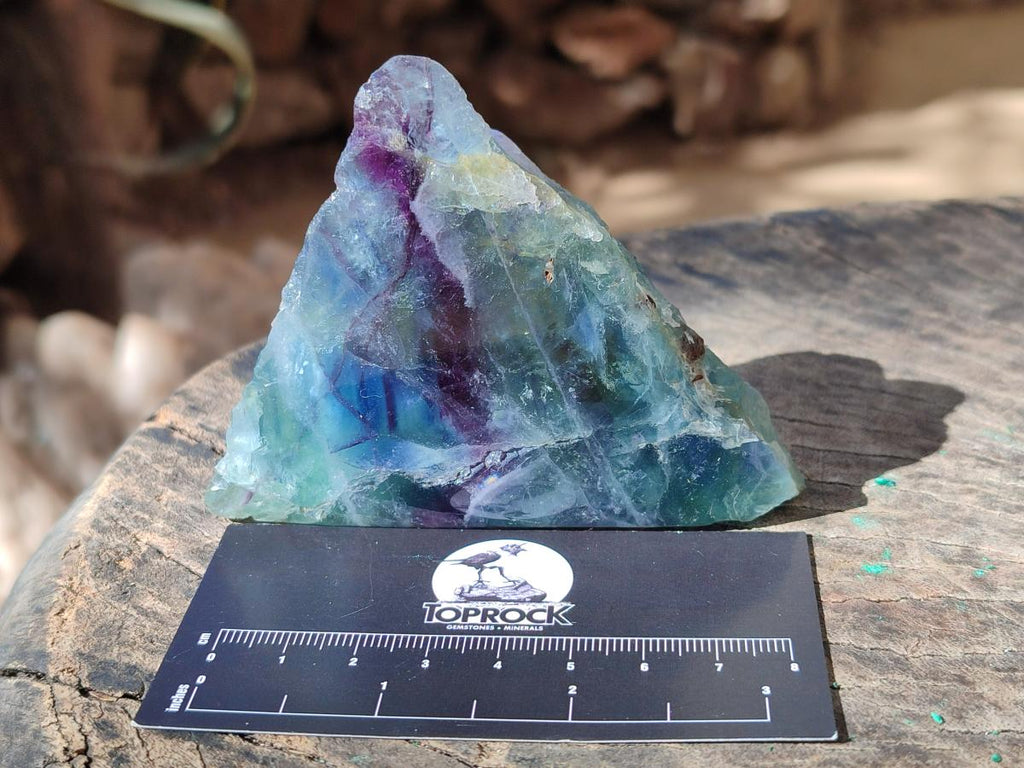 Polished One Side Watermelon Fluorite Slices x 6 From Uis, Namibia