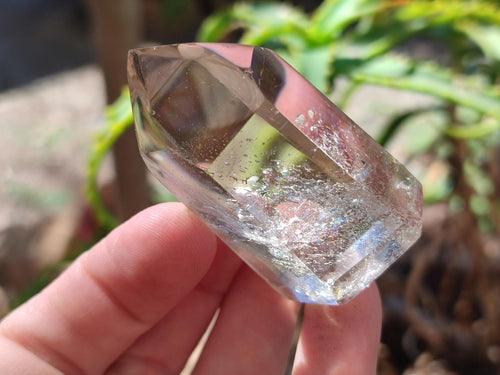 Polished Clear and Smokey Quartz Crystals x 6 From Madagascar