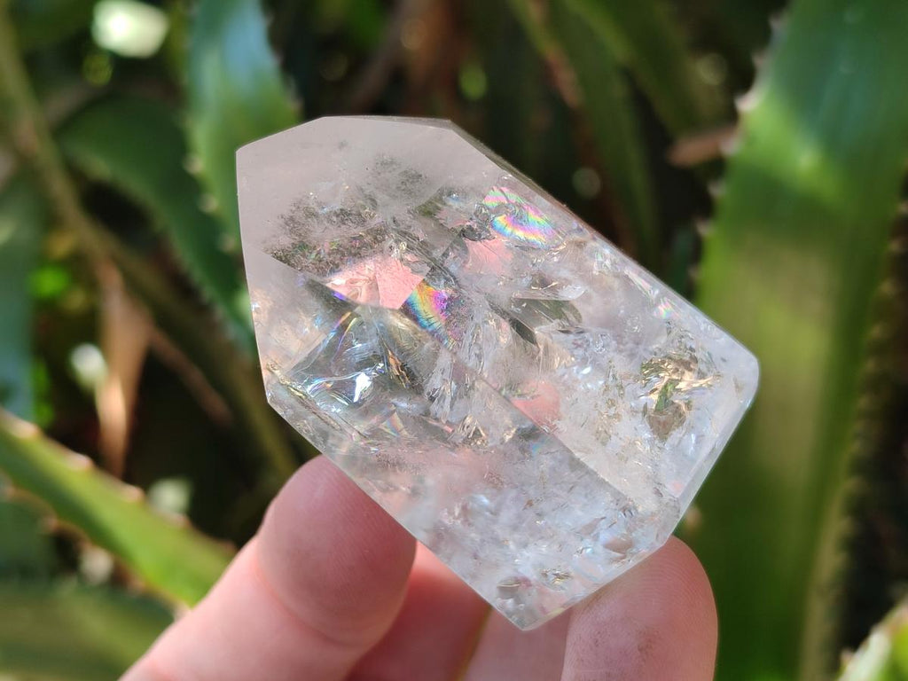 Polished Clear and Smokey Quartz Crystals x 6 From Madagascar