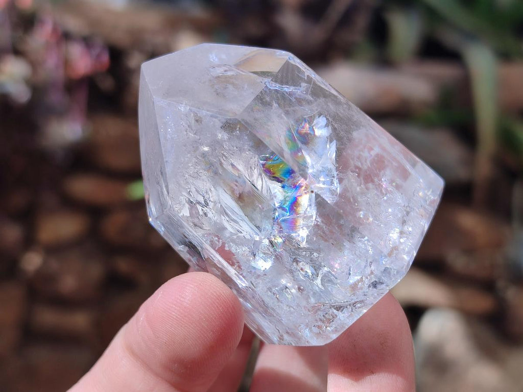 Polished Clear and Smokey Quartz Crystals x 6 From Madagascar