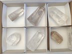 Polished Clear and Smokey Quartz Crystals x 6 From Madagascar