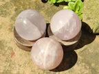 Polished Gemmy Rose Quartz Spheres x 6 From Madagascar