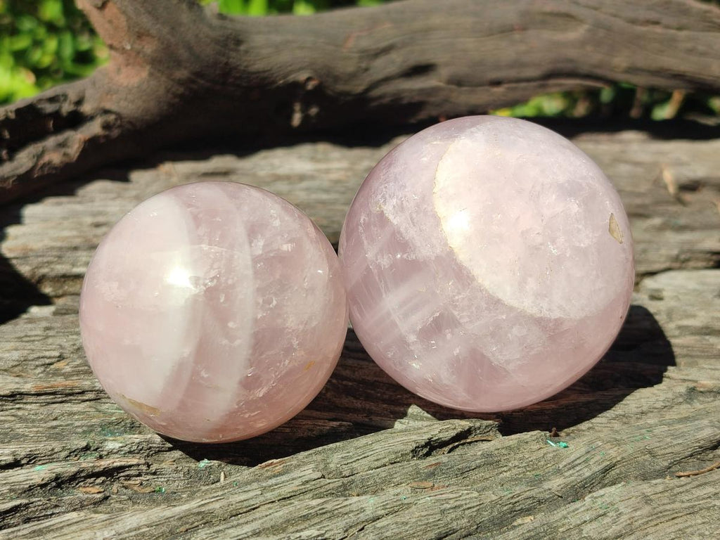 Polished Gemmy Rose Quartz Spheres x 6 From Madagascar