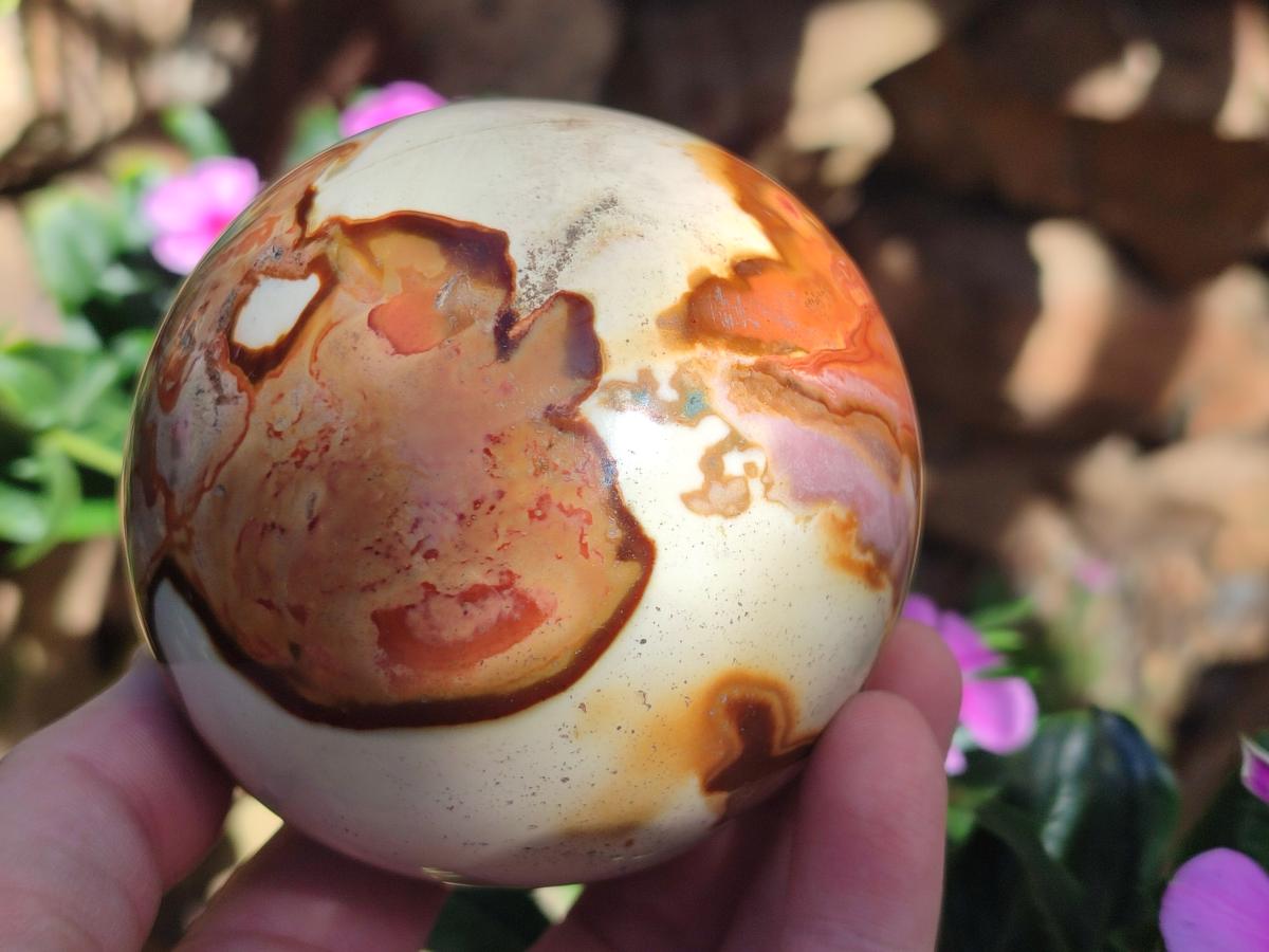 Polished Polychrome Jasper Spheres x 2 From Androka, Madagascar