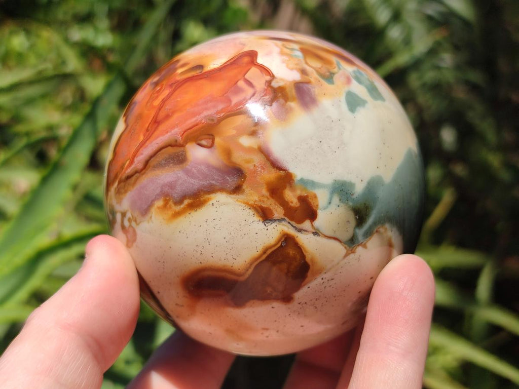 Polished Polychrome Jasper Spheres x 2 From Androka, Madagascar