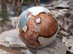 Polished Polychrome Jasper Spheres x 2 From Androka, Madagascar