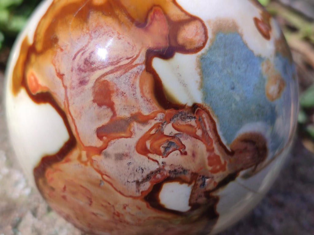 Polished Polychrome Jasper Spheres x 2 From Androka, Madagascar