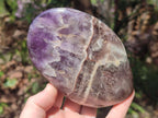 Polished Chevron Amethyst Standing Display Pieces x 2 From Zambia