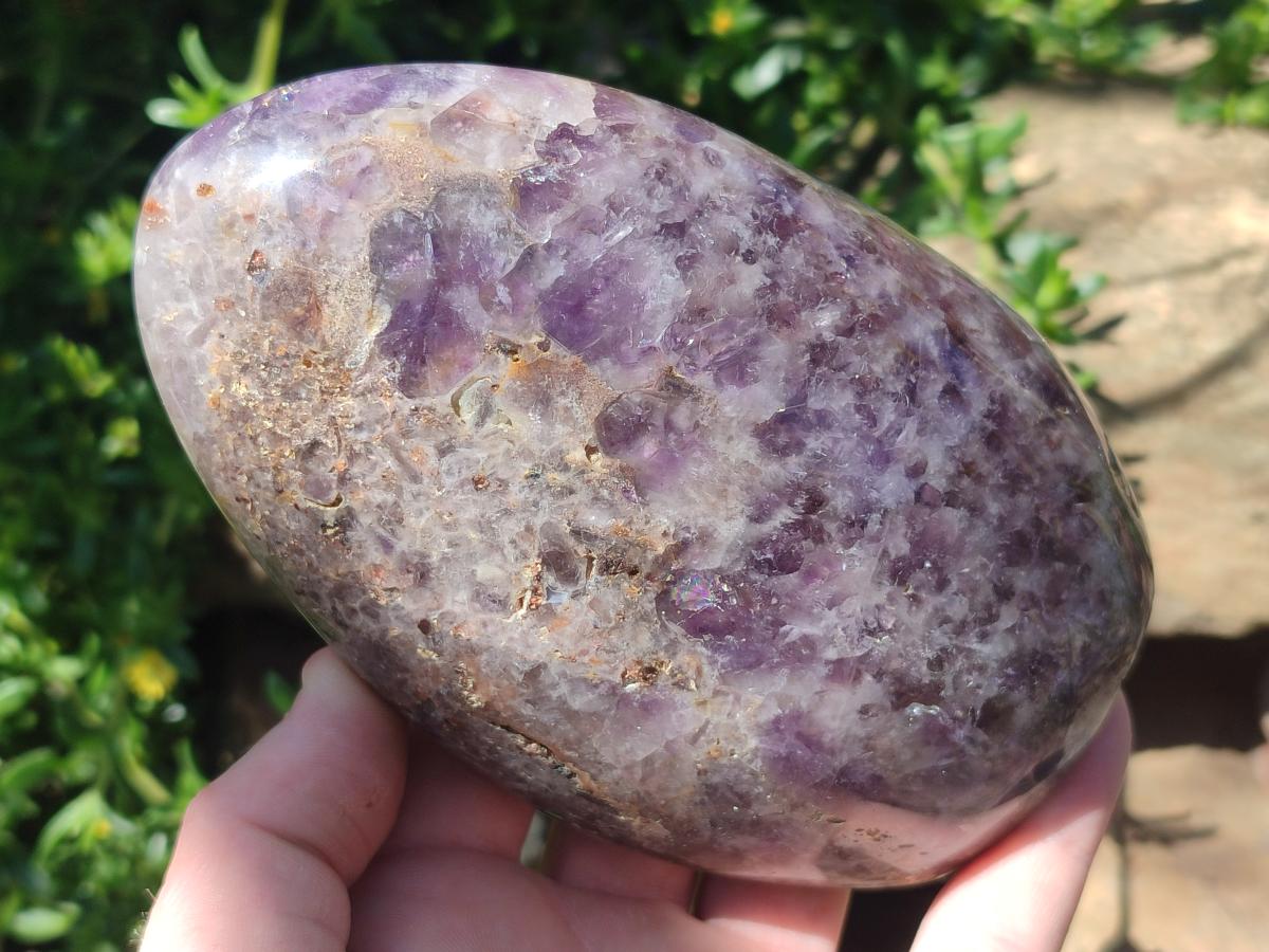 Polished Chevron Amethyst Standing Display Pieces x 2 From Zambia