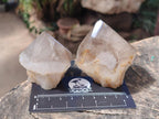 Polished and Natural Smokey Quartz Crystals Terminations x 6 From Madagascar