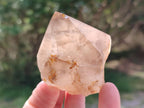 Polished and Natural Smokey Quartz Crystals Terminations x 6 From Madagascar